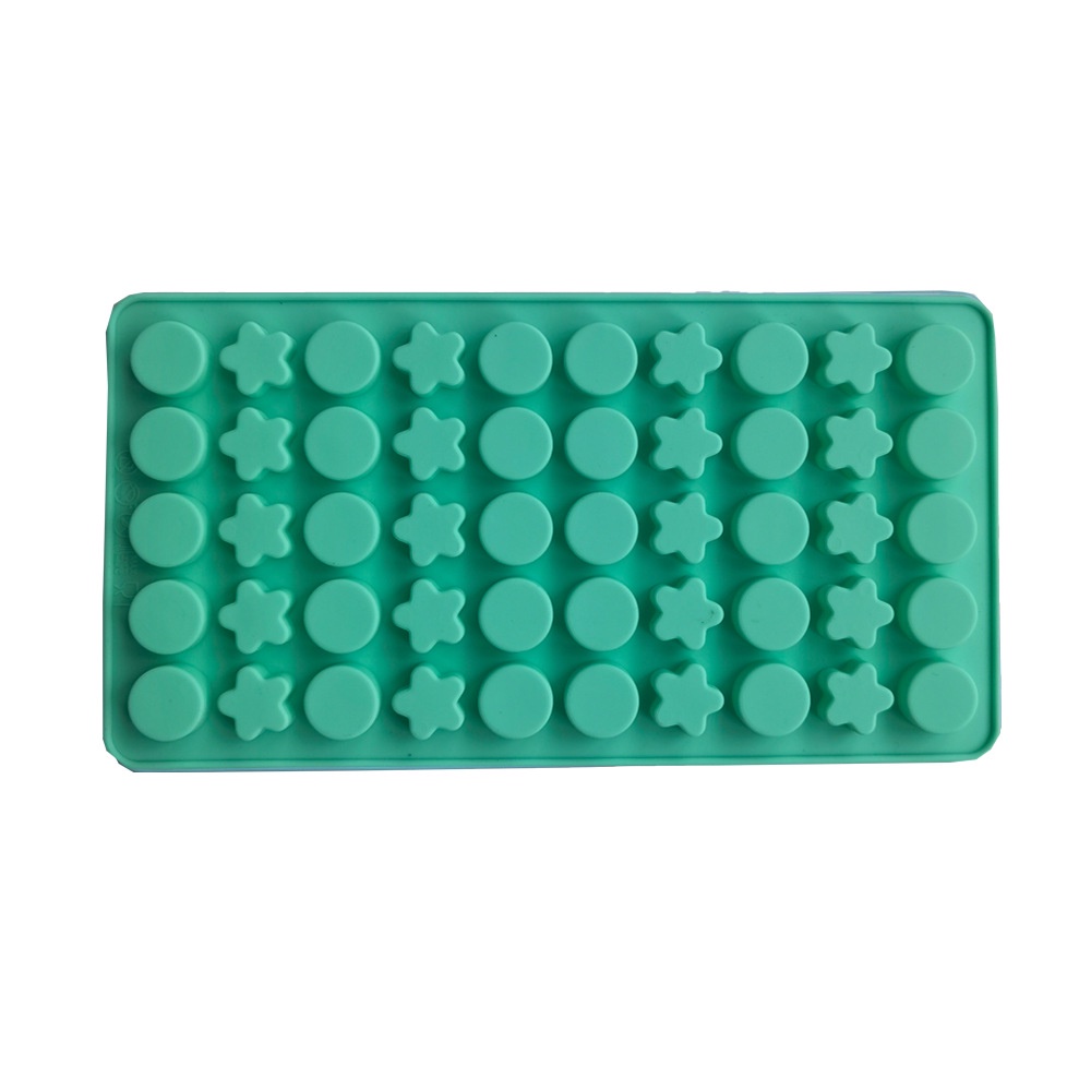 Khuôn Silicone 50 Ngăn Tạo Hình Ngôi Sao Năm Cánh Làm Bánh Kẹo / Pudding