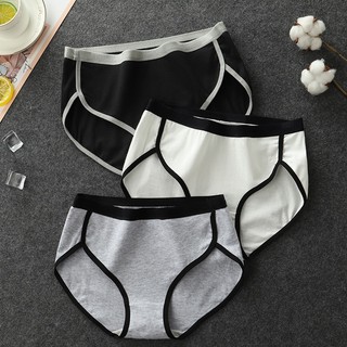 Quần Lót Cotton Không Đường May Kháng Khuẩn Phối Màu Tương Phản Thời Trang Chất Lượng Cao Cho Nữ