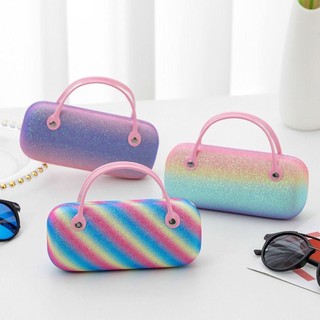 Hộp đựng kính râm NECKLACEMASK, Kính cầm tay Laser, Túi xách màu cầu vồng chống áp lực cho trẻ em