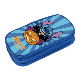 YT4 Stitch Pencil case Hoạt Hình Anime Hai Lớp Đa Chức Năng Sinh Viên Bút Chì Lưu Trữ Văn Phòng Phẩm Hộp Điện Dung Lớn