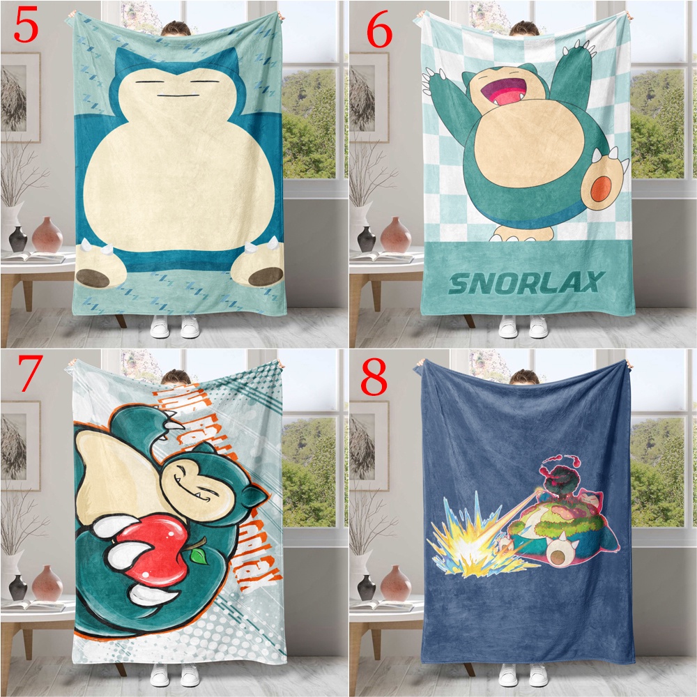 Chăn flannel Điều Hòa Không Khí In Hình pokemon Norlax Một Mặt Làm Quà Tặng Tốt Nhất Cho Người Lớn
