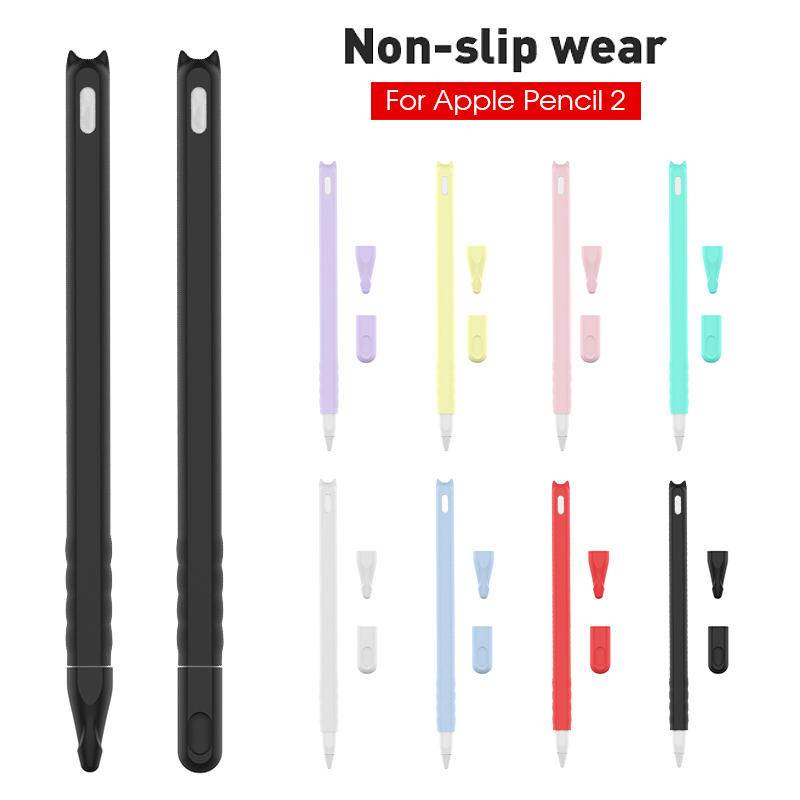 Ốp Silicon Mềm Cho Apple Pencil 2 Thế Hệ Bút Ipad Stylus Chống Rơi Và Chống Trơn Trượt Vỏ Bảo Vệ Phụ Kiện