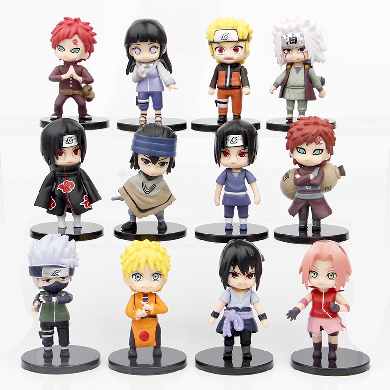 Set 12 Mô Hình Nhân Vật Phim Hoạt Hình Naruto 7CM