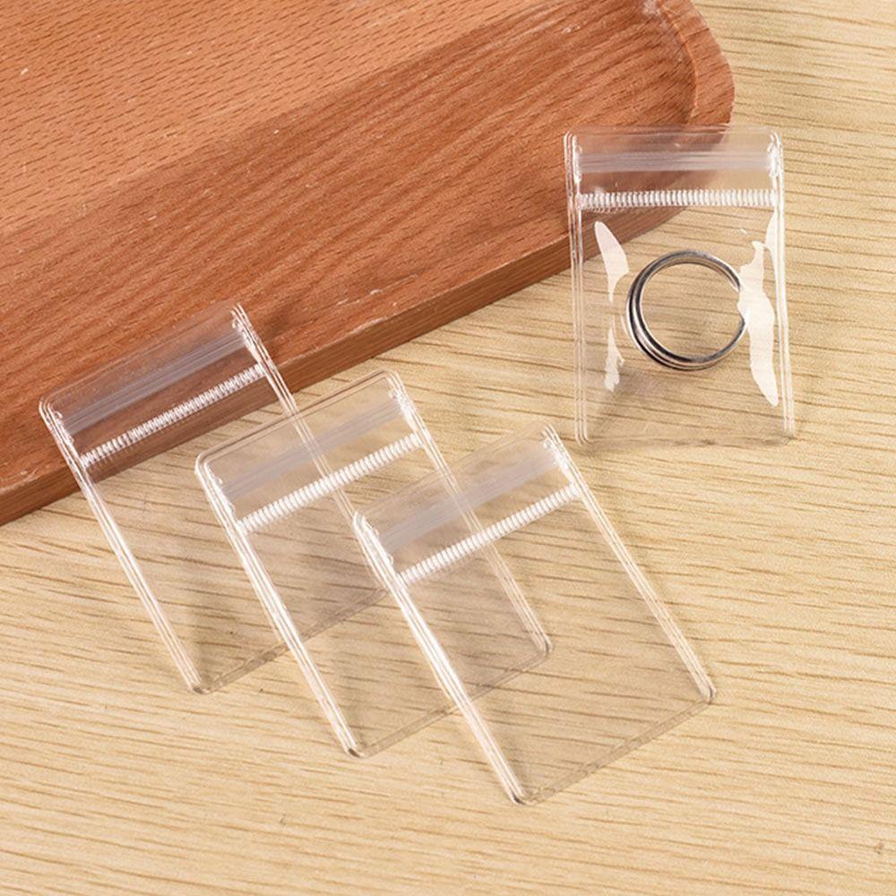 YUUKII 100 Chiếc Khóa Zip Túi Trong Suốt Sử Dụng Rộng Rãi Túi Bảo Quản Vòng Cổ Vòng Tay Túi Trang Sức