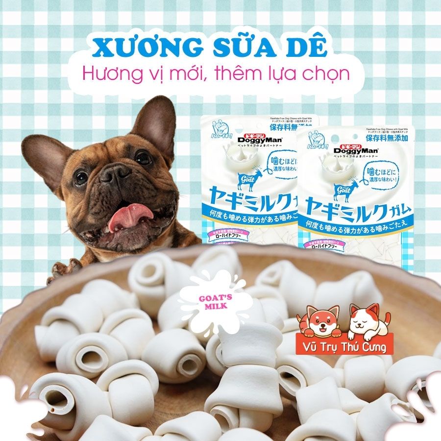 Xương Sữa Dê Bổ Sung Canxi Cho Chó DoggyMan 140g (14 cây)
