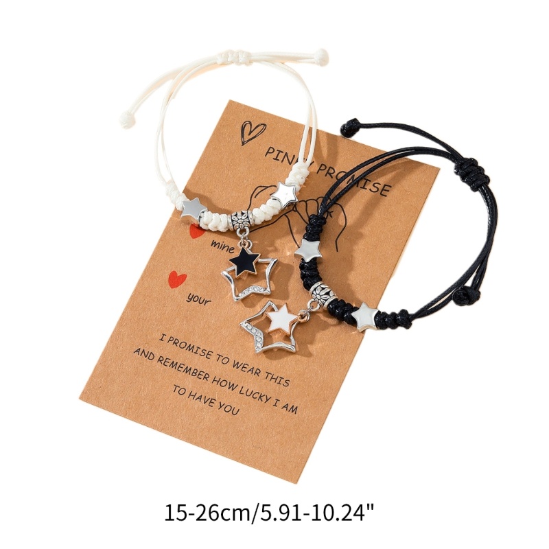 Coo star hand-woven card vòng tay phù hợp với dây đeo tay có thể điều chỉnh cho phụ nữ cô gái nam giới