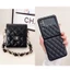 Ốp Điện Thoại Gấp Da Cừu Sang Trọng Cho Samsung Galaxy Z Flip 7 7FE 6 5 4 3 Xu Hướng Phong Cách Thiết Kế Túi Nhỏ Cổ Điển Túi Điện Thoại Di Động Cho Z Flip7 Có Dây Đeo Tay Vỏ Bảo Vệ Điện Thoại