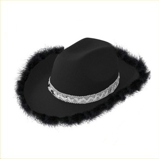 CLKLACEMASK Bò Cô Gái Nón Sequin Ngộ nghĩnh Cao Bồi Phụ Kiện Cosplay Hiệu Suất Bachelorette Đảng Mũ