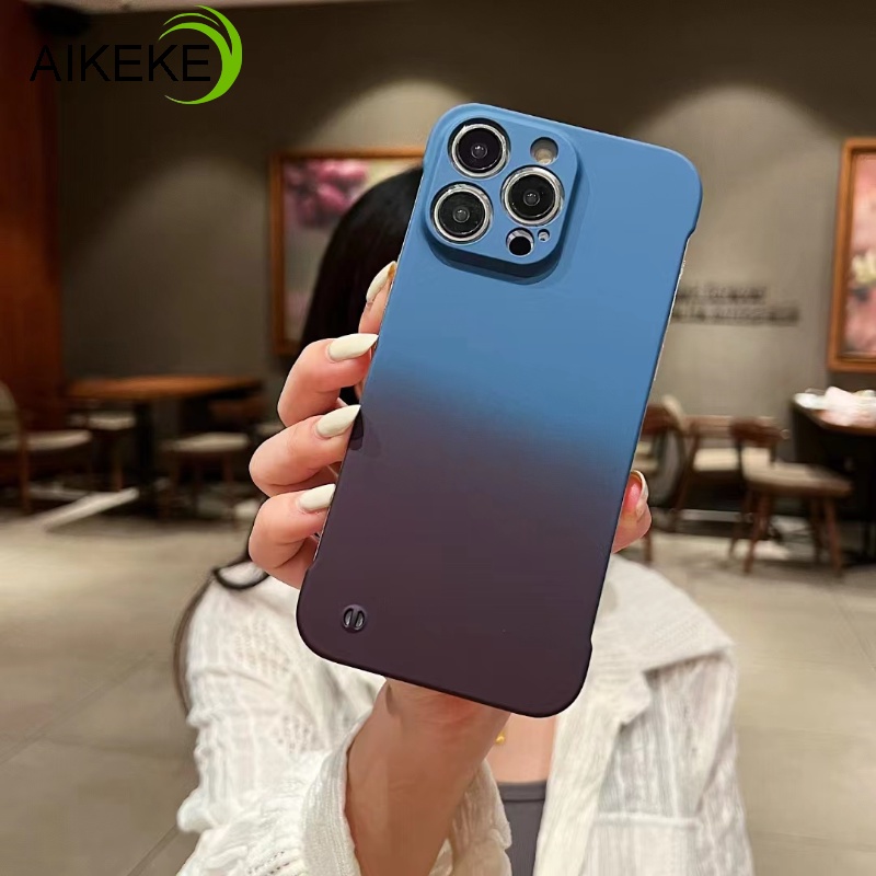 Ốp Điện Thoại Cứng Không Viền Siêu Mỏng Màu Gradient Cho iphone 11 Pro Max Xs Max XR X 8 7 Plus SE 2020 2022
