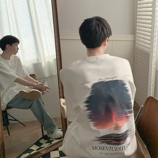 Áo thun cotton ngắn tay màu hoàng hôn dành cho nam