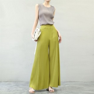 Mới Quần Dài Ống Loe Xếp Ly Phong Cách Hàn Quốc Dành Cho Nữ