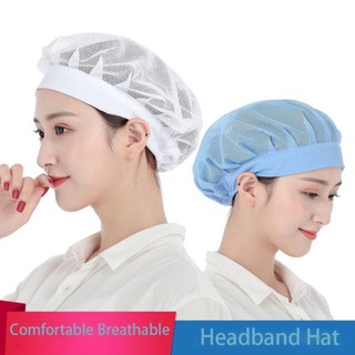 Mũ nấu ăn ASDFGER, Băng đô làm việc kèm mũ đầu bếp tóc, Nồi tóc Lưới phục vụ thực phẩm Nấu ăn Mũ vệ sinh Khách sạn