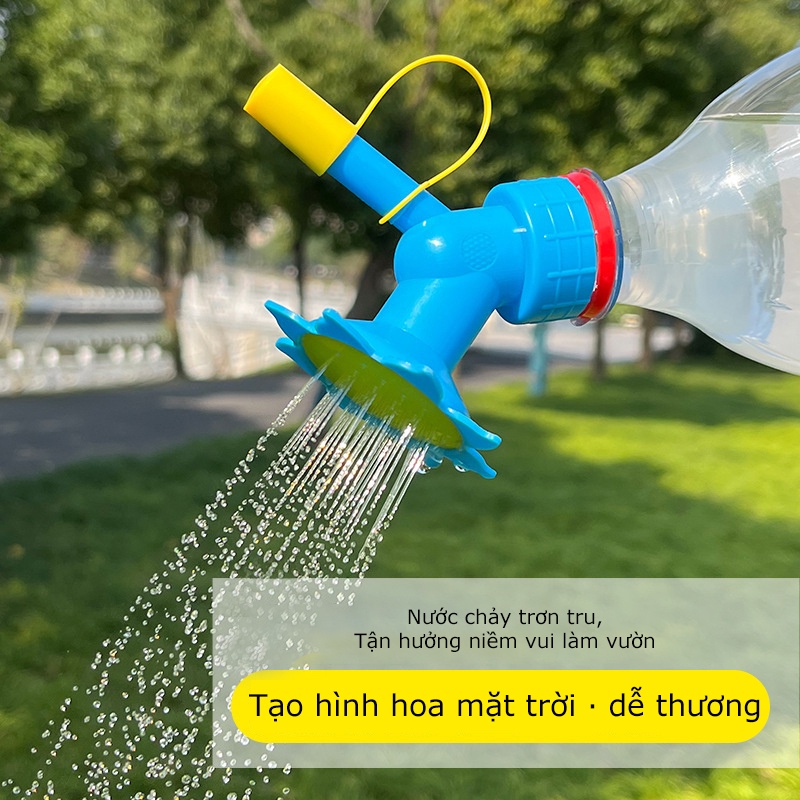 Đầu Vòi Tưới Cây Gắn Chai Nước, 2 Chế độ Tưới Tiện Lợi - Dụng Cụ Tưới Cây Cảnh