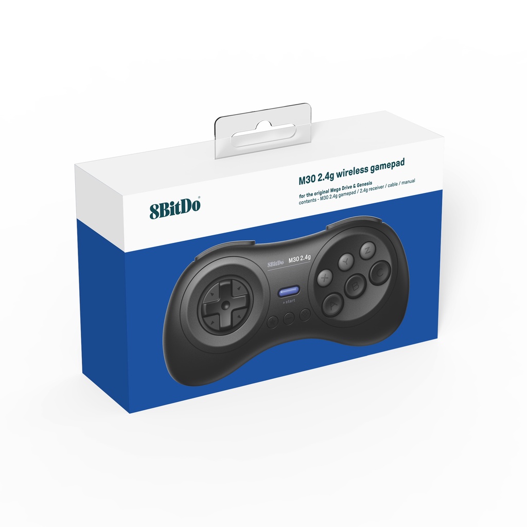 Tay cầm điều khiển chơi game 8BitDo M30 2.4G không dây cho Sega Genesis và Sega Mega Drive