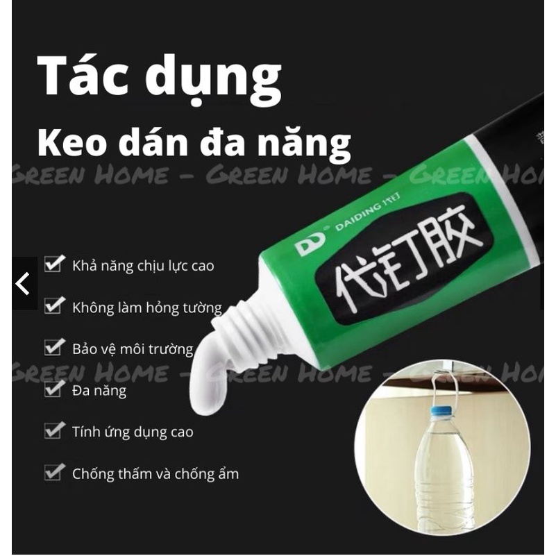 Keo Dán Đa Năng Dán Tất Cả Vật Liệu Bằng Gỗ,Vải,Gốm Sứ,Nhựa Siêu Dính,An Toàn Với Da Tay KHối lượng 60g