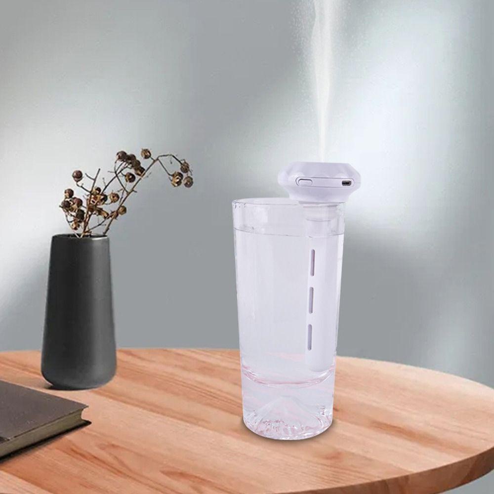 Máy tạo độ ẩm không khí USB BORAGETE, Máy khuếch tán tinh dầu ánh sáng lãng mạn siêu âm, Đèn LED Anion ABS di động Máy lọc ô tô