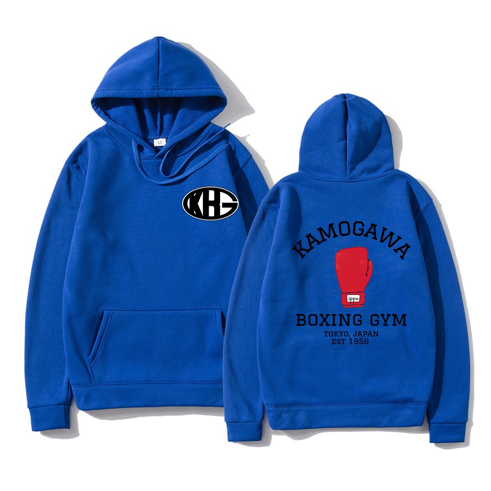 Hot anime hajime no ippo kamogawa boxing gym hoodies phụ nữ mùa đông nam áo khoác mùa xuân / mùa thu áo hip hop harajuku