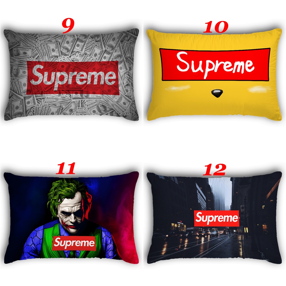 Vỏ Gối Chữ Nhật In Logo Supreme Một Mặt Bằng Polyeste Trang Trí Nhà Cửa (Không Kèm Lõi)