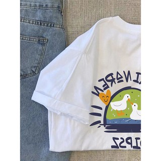 HIIXIIVI Áo Thun 100% Cotton Tay Ngắn Dáng Rộng Phong Cách Hàn Quốc Thời Trang Mùa Hè Mới Cho Nữ