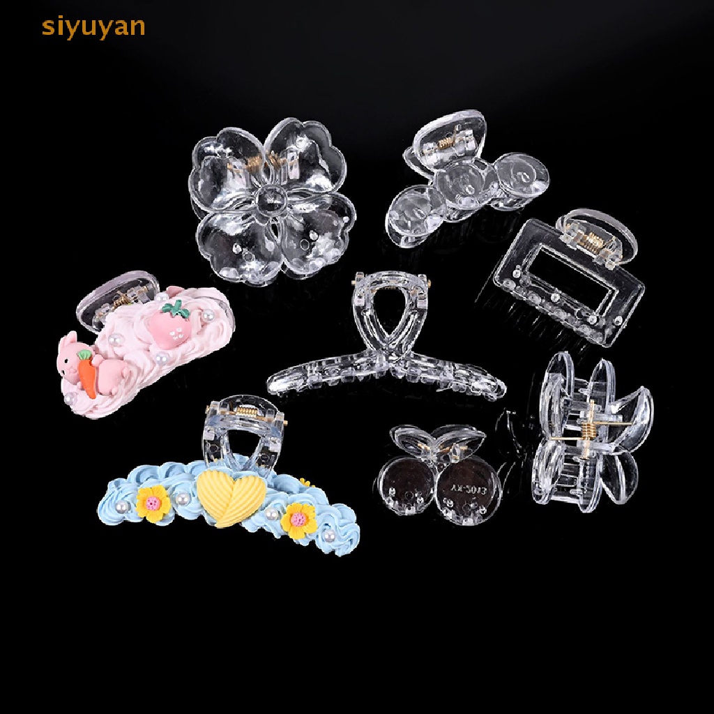 Kẹp Tóc Càng Cua Bằng Nhựa Acrylic Trong Suốt DIY Thời Trang Cho Nữ