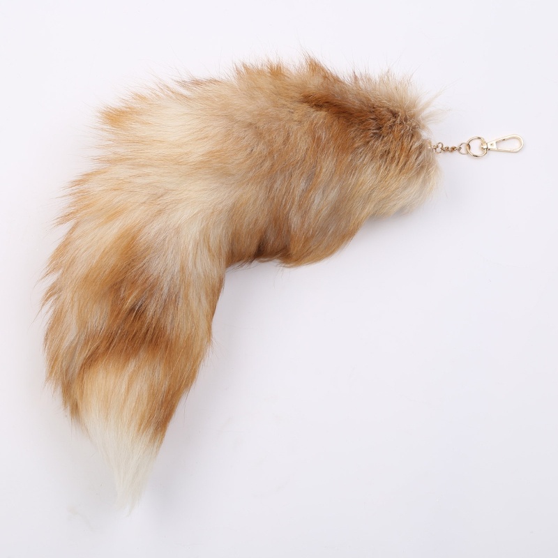 Cinna Plush-Fox Đuôi Móc Khóa Lông Thú Đuôi Móc Khóa Móc Khóa 40cm Đuôi Động Vật