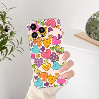 Ốp Lưng Doodle Tình Yêu Cho IPhone 16 15 14 13 12 11 Pro ProMax XS XR XSmax Mini 7 8 + 7Plus 8Plus Plus SE 2020 Vỏ Mềm Silicon DCT