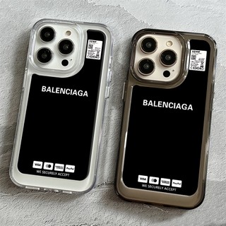 BALENCIAGA Ốp Điện Thoại Trong Suốt Chống Sốc Cho iphone 14 11 13 12 X XS Pro Max xr Mini xr Samsung Galaxy S23 S22 ultra plus