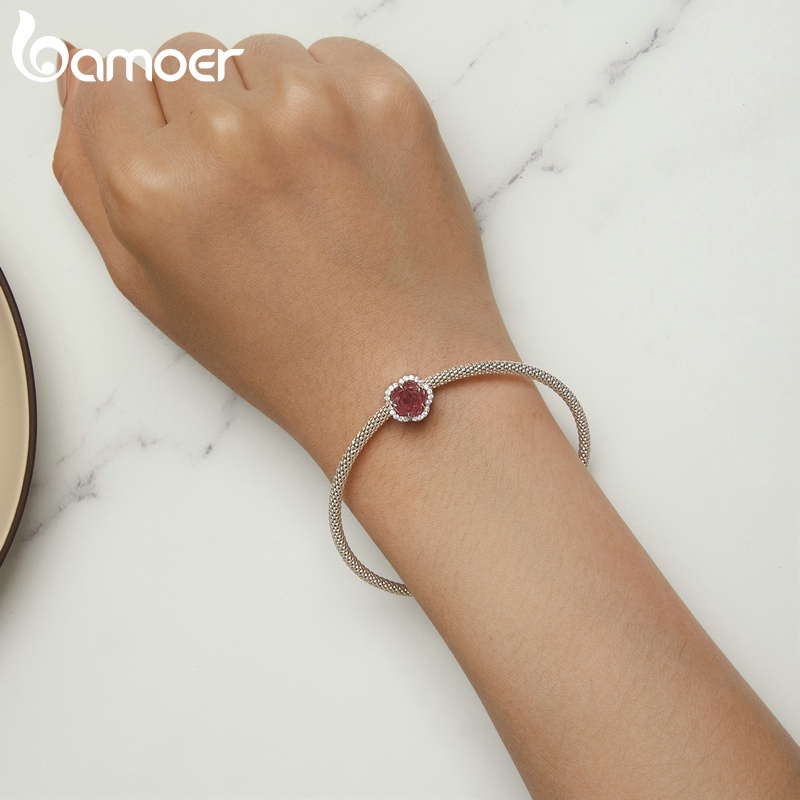 BAMOER Vòng Tay BạC 925 Xỏ Hạt Thời Trang Dành Cho Nữ