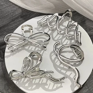 Kẹp Tóc Hình Cá Mập Màu Bạc Thời Trang Cho Nữ kẹp tóc kim loại set kẹp tóc hàn quốc kẹp càng cua nơ kẹp tóc mái kẹp tóc càng cua cặp tóc nơ kẹp mái phụ kiện tóc