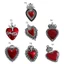 Miss * Retro Heart Charm Skull Mặt dây chuyền trang trí trang trí cho bông tai và dây chuyền DIY
