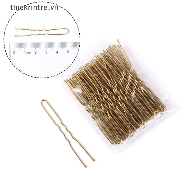 THI 50 Chiếc Nữ Vàng Kẹp Tóc Kiểu Tóc Dụng Cụ Tạo Kiểu Tóc Hairgrip Hình Chữ U Barrette Kẹp Tóc Cho Nữ Phụ Kiện Tóc VN