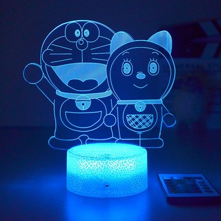 GC9 Doremon Đèn Ngủ Hình Anime Doraon 3d Đèn Truyện Tranh Chiếu Sáng Từ Xa LED Sạc USB Trang Trí Nhà Quà Tặng Sinh Nhật