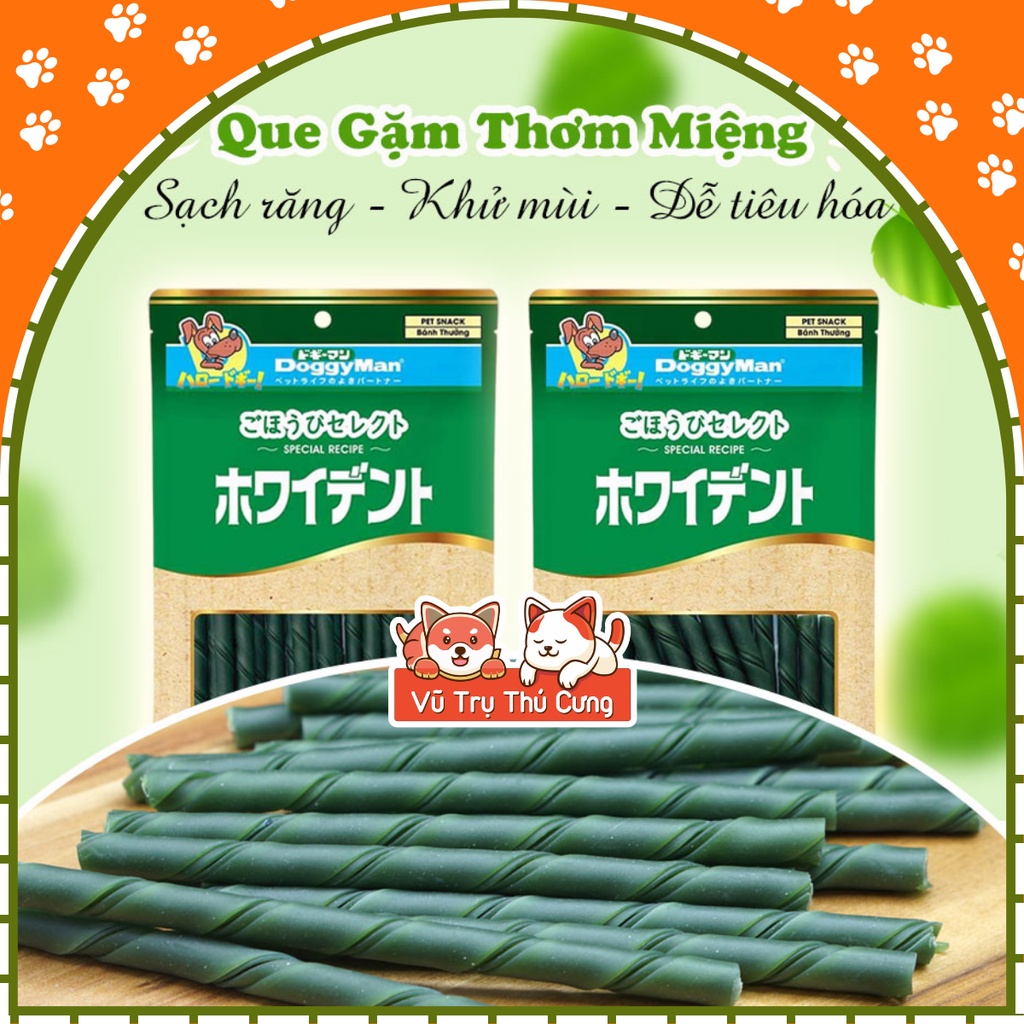 Que gặm thơm miệng cho chó DoggyMan, bánh thưởng bổ sung vitamin, làm sạch răng 120g