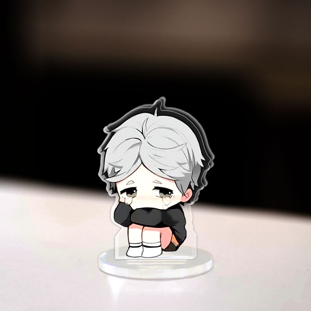 Mô hình Mini Haikyuu Hinata Nishinoya Oikawa Kageyama Standee Chibi Anime Manga trang trí góc học tập cao 3cm