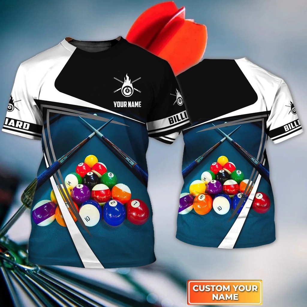 Áo Thun Nam In Hình Bida 3d Thời Trang Mùa Hè dw199