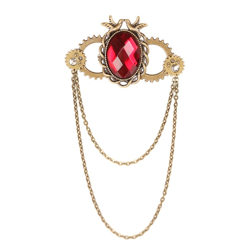 Vintage Steampunk Brooch Pin Women Men Carnivals Party Costume Brooch Jewelry