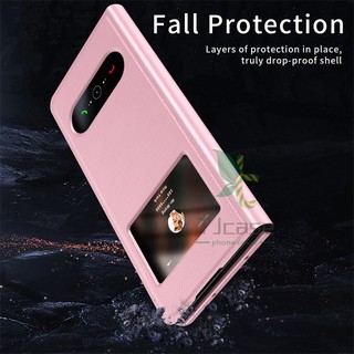 Ốp Điện Thoại Da Nắp Gập Từ Tính Có Đế Cho Samsung Z Fold 5 Z Fold 4 Z Fold 3