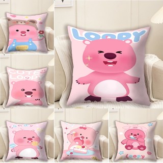Zanmang Loopy Vỏ Gối Màu Hồng Loopy Ngắn Sang Trọng & Polyester Đệm Gối Hoạt Hình Dễ Thương Trẻ Em Phòng Ngủ Sofa Trang Trí Nhà Gối (Không Có Lõi Gối)