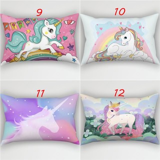 Vỏ gối polyester nhân vật kỳ lân, anime, in một mặt, hình chữ nhật, dùng cho sofa trang trí, không kèm lõi (trẻ em)