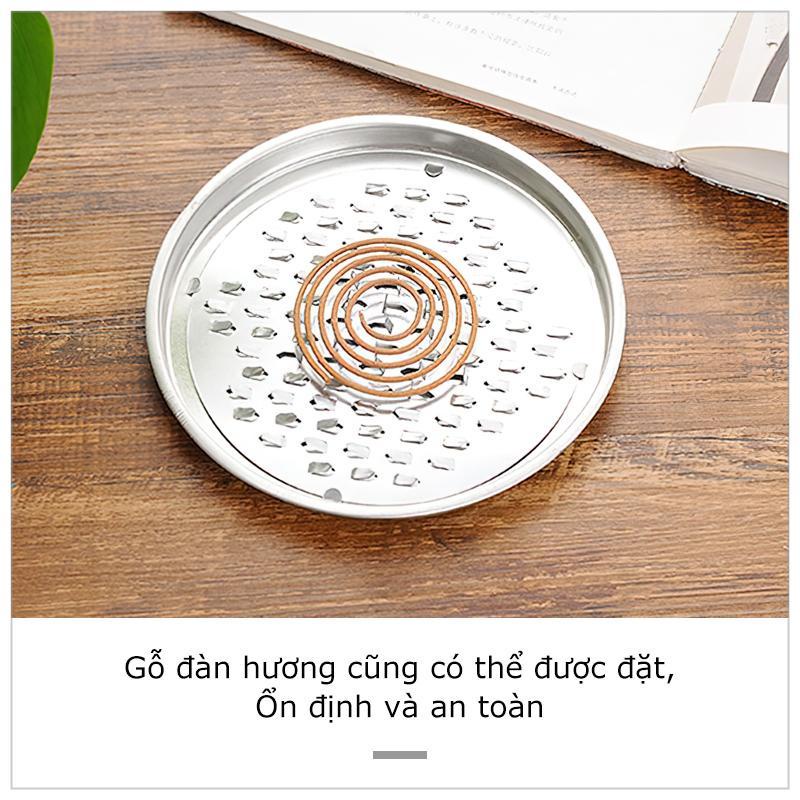 khay đựng nhang muỗi có nắp đậy an toàn Vật liệu thép không gỉ