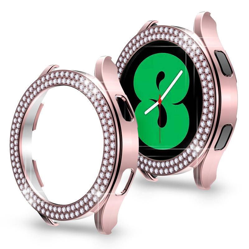 Vỏ kim cương đôi cho Samsung Galaxy Watch 6 44mm 40mm Vỏ nhựa khung cứng Vỏ bảo vệ