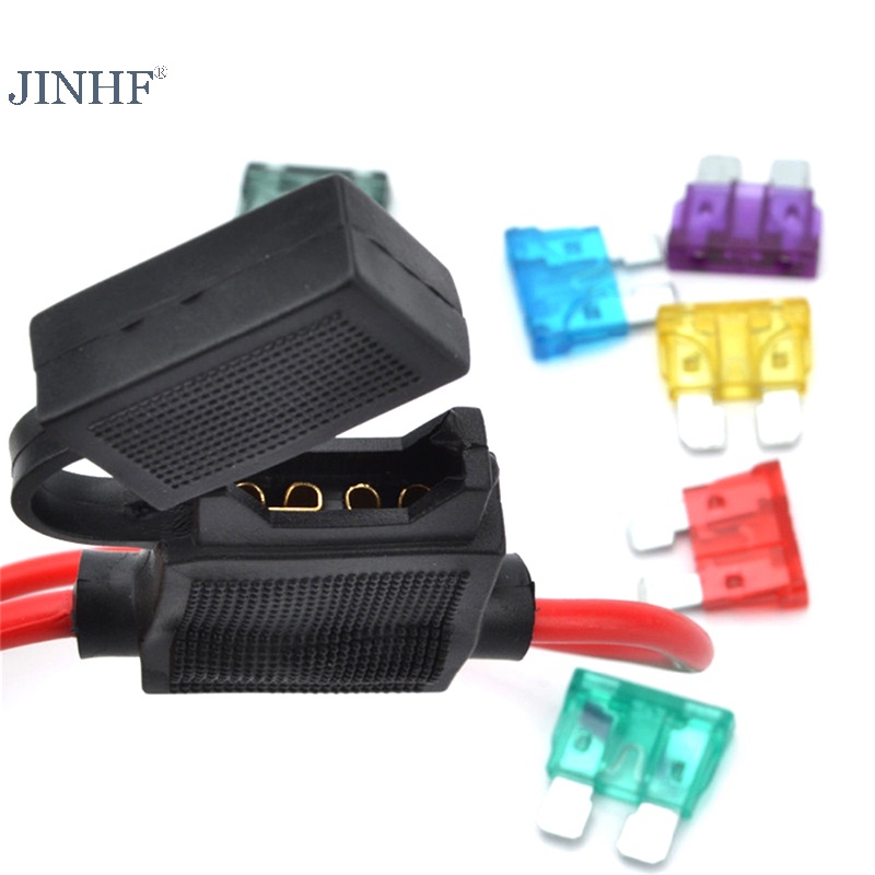 Hộp giữ cầu chì lưỡi tiêu chuẩn JINHF in-line chống văng nước ô tô 5/10/15/20/25/ 30a