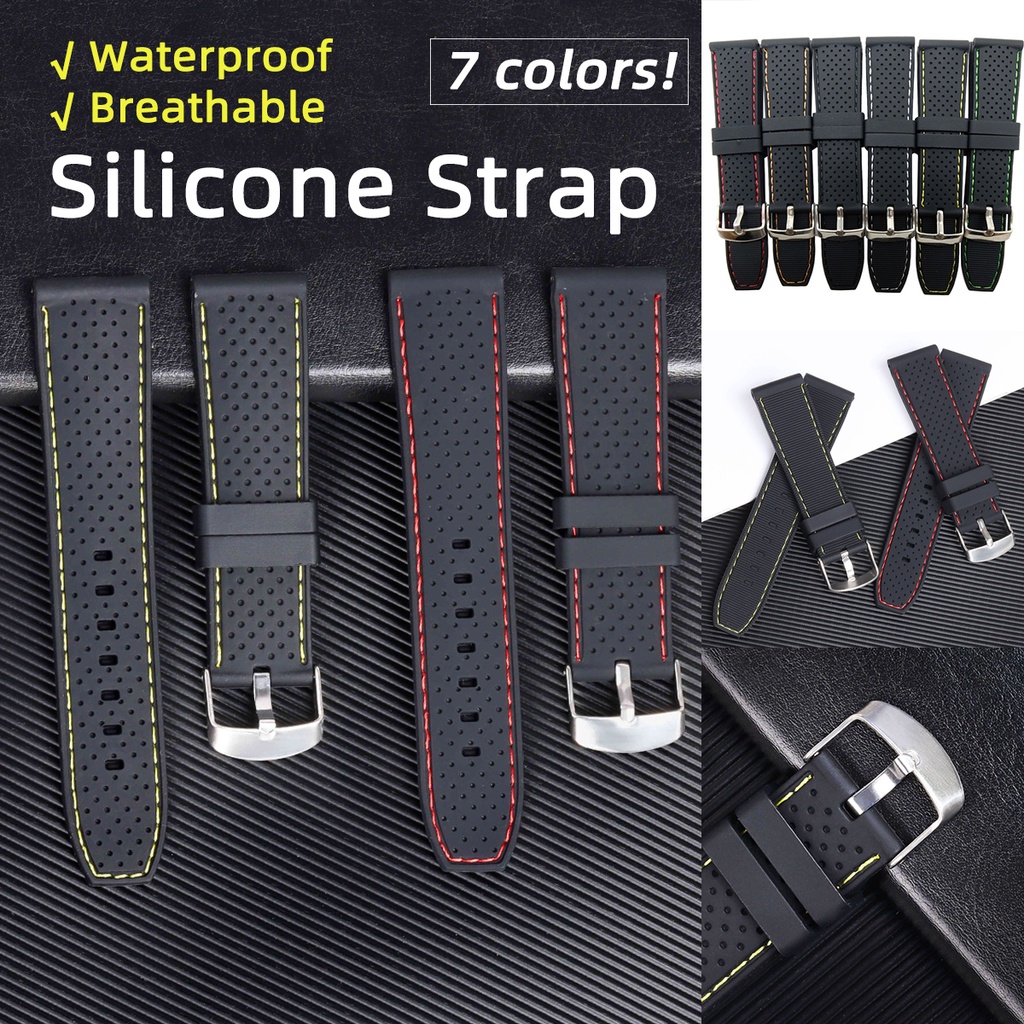 Dây Đeo silicone 22mm 20mm Thay Thế Dành Cho Đồng Hồ Thể Thao Thông Minh