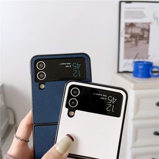 Ốp lưng da PU Samsung Galaxy Z Flip 6 Z Flip 5 LuxuryCross Pattern Leather Ultra Thin Casing Z Flip 4 3 Girls Women Hard Pc Cover