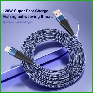Dây Cáp Sạc Nhanh USB C 120W 10A Type C Bằng Nylon Bện Cho Điện Thoại