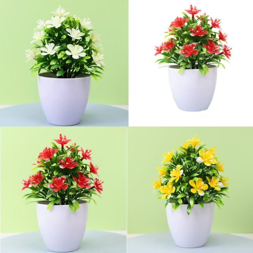Wanyedi Trong Chậu Trang Trí Cây Nhân Tạo Hoa Giả Cây Nhỏ