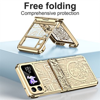 Ốp Điện Thoại Trong Suốt Mạ Điện Sang Trọng Cho Samsung Galaxy Z Flip 4 Z Flip 3 Z Flip4 Flip3