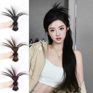 Tóc Giả Búi Kẹp Tỉa Hình Lông Vũ Phong Cách Hàn Quốc HaminStore