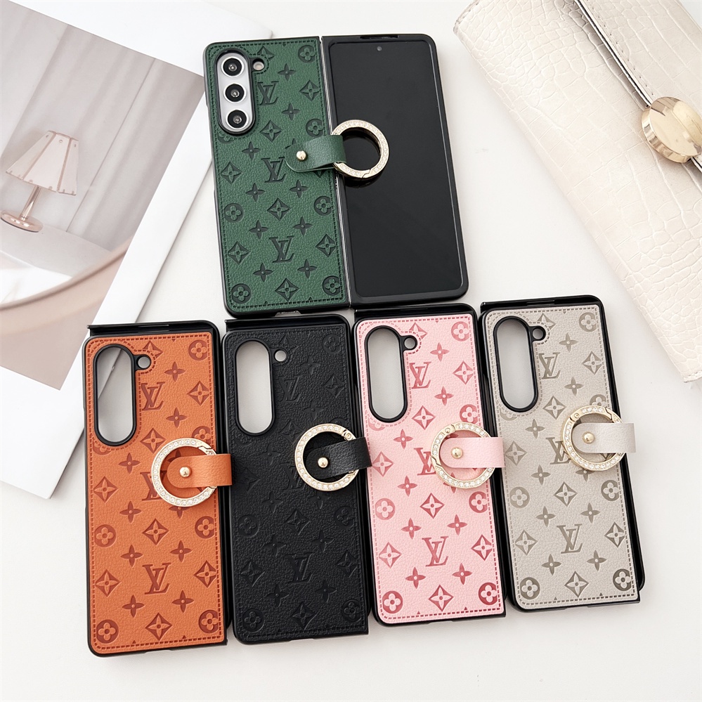 Dành Cho Samsung Galaxy Z Fold 5 4 3 2 Cổ Điển Sang Trọng Thiết Kế V Chống Sốc Ốp lưng Samsung Galaxy Z Fold4 Fold5 5G Có Dây Buộc Vòng Ngón Tay Gấp Ốp lưng
