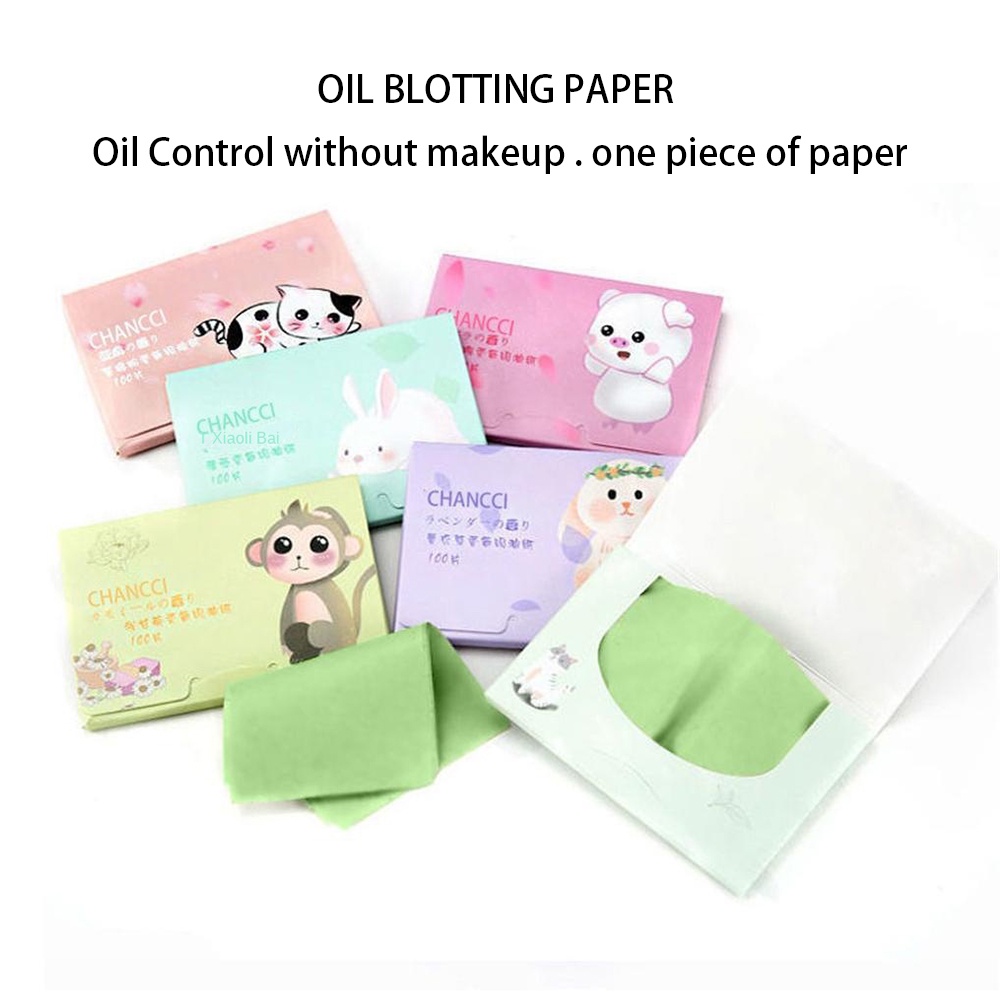 Ảnh Set 100 Giấy Thấm Dầu Cho Da Mặt Tiện Dụng 2